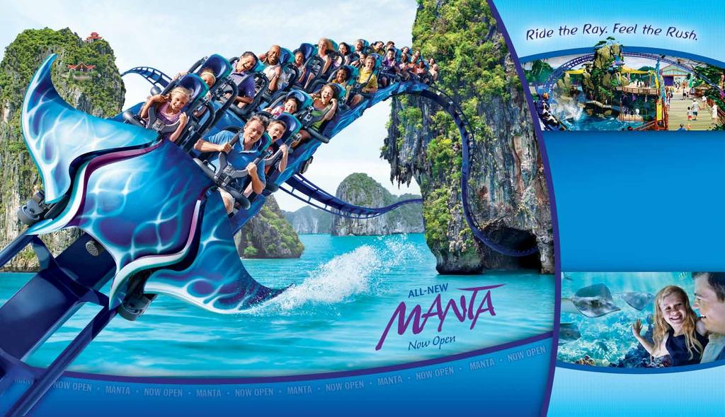 Launch into the world of Manta, our immersive new mega-attraction that takes you deep into the world of rays.