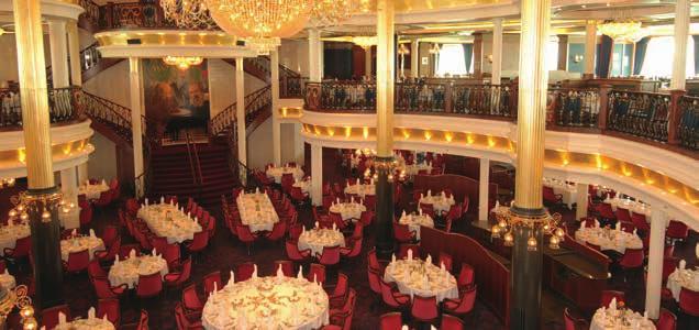Seating capacity (three levels): 2,044 Windjammer Café: Casual culinary destination with an array of global cuisine