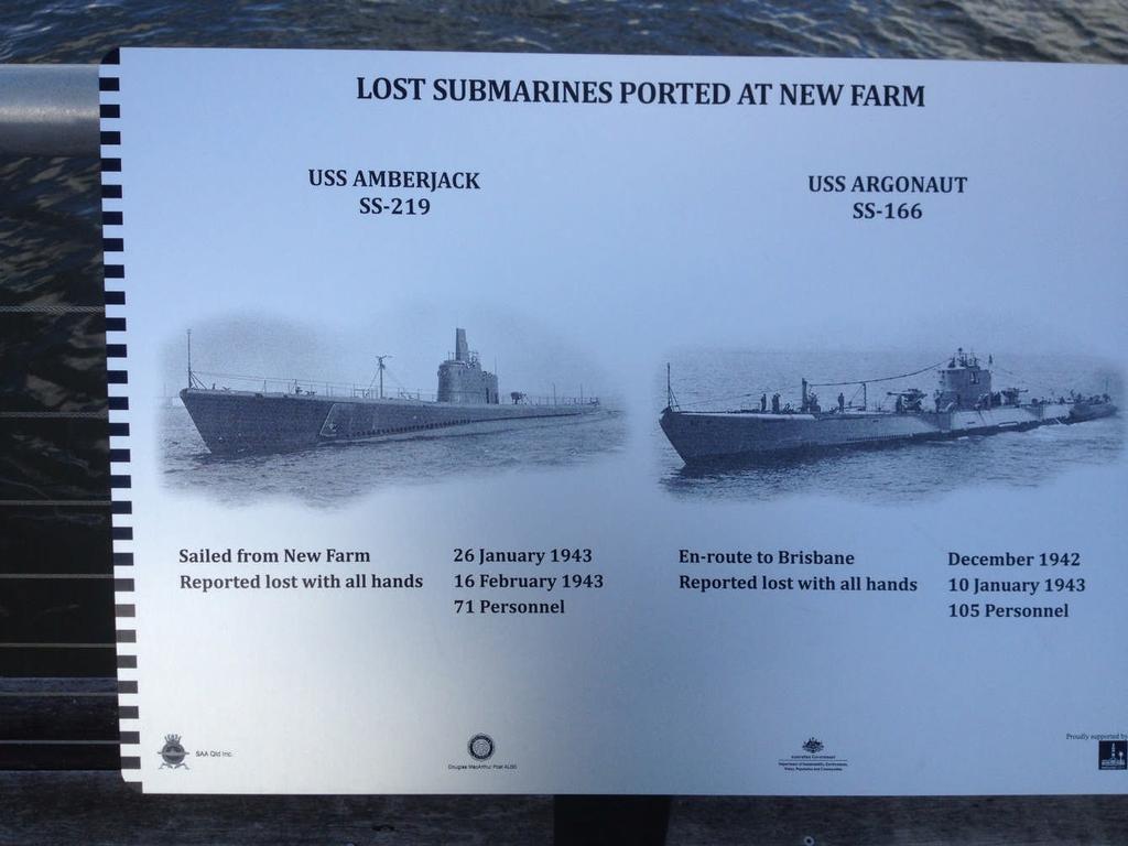 9.IMG0582: Trail plaque dedicated to two New Farm ported submarines reported lost with all hands during