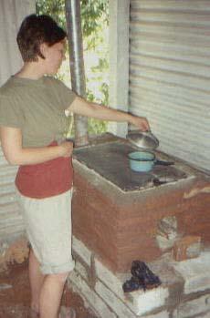 This cement Aprostove is being built by Helps International in the Guatemalan Highlands. Three individual cement pieces are cast in fiberglass molds and then assembled on site.