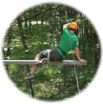 Our low ropes course consists of 21 different elements challenging your Scouts, while our high ropes course is 40-ft.