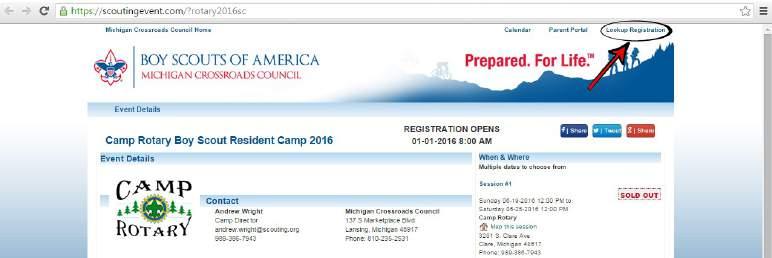 CAMP ADMINISTRATION ONLINE CAMP REGISTRATION For Summer Camp 2018, the Michigan Crossroads Council will continue to use the Black Pug registration platform which utilizes a more user-friendly process