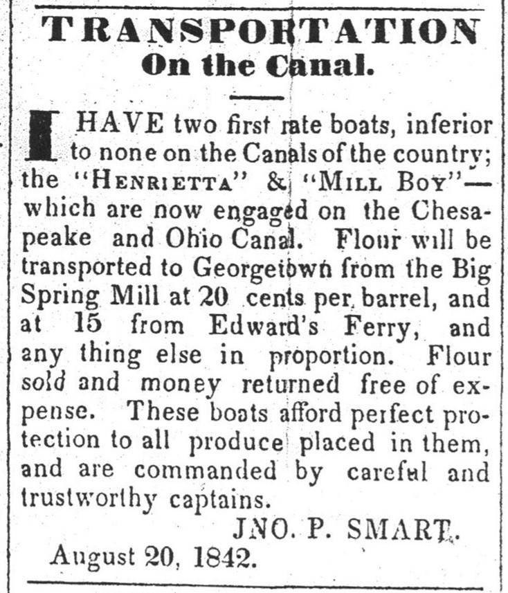 Opening the canal to Dam No. 6 meant that commerce from Sharpsburg, Shepherdstown and Antietam Iron Works had begun.