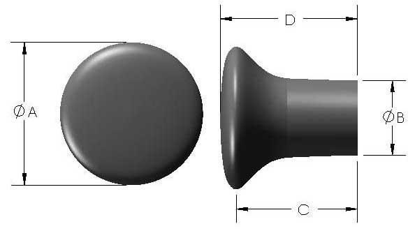 Male & Female Insert Sizes Available Knob Style