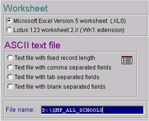 Creating the TIMS Extract for PowerSchool All Schools 6) Next, Edit the Report Output Type so the TIMS Extract will be created as an Excel File 7) Modify the File Name and Output Path where the