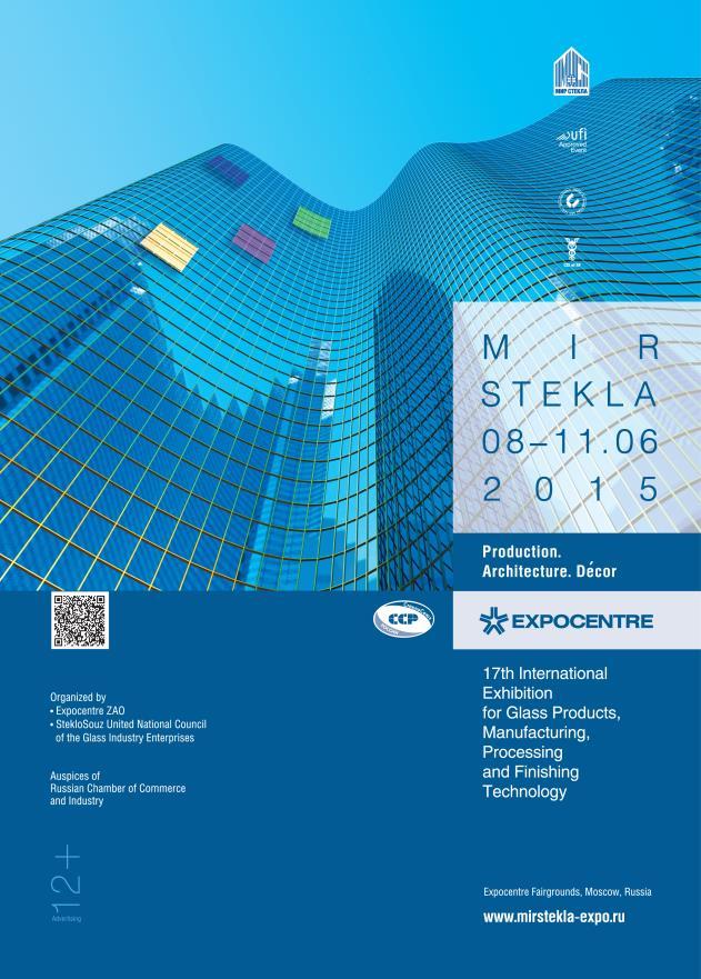 8 11 June 2015 MIR STEKLA Co-organized by United National Council of the Glass Industry Enterprises StekloSouz 17 th International Exhibition for Glass Products,