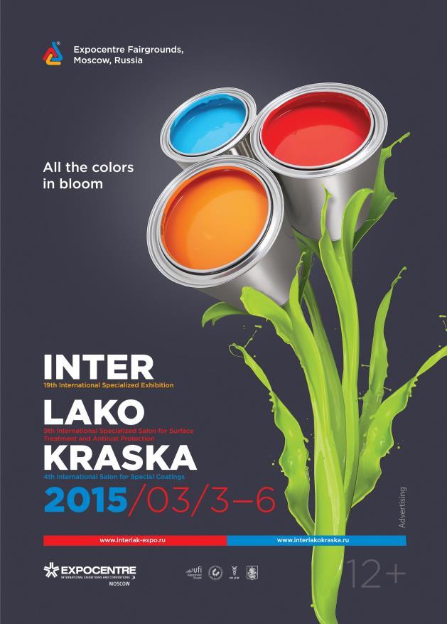 INTERLAKOKRASKA 19 th International Specialized Exhibition for Paints and Varnishes 3 6 March 2015 Russian Ministry of Industry and Trade Russian Chemists Union