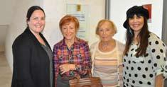 Selma Gruder Horowitz (second from right) and her sister Pearl Field (second from left) visited Yad Vashem in October 2013.