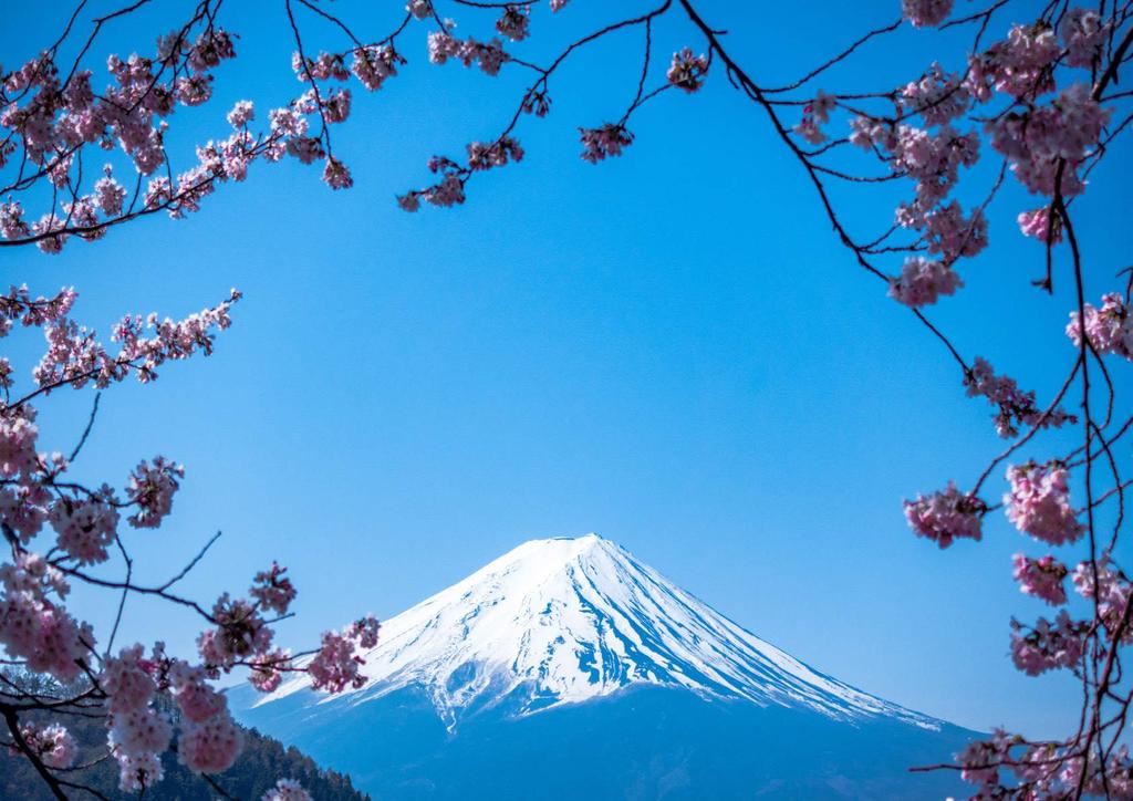Mt. Fuji, one of Japan s 3 sacred mountains, stands at 3,776m