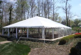 Conventional Frame Tents 6x10 thru 40x80 Lightweight and versatile. Easy to install and remove. Inexpensive to own and maintain. Can be transported in smaller trucks. Modular construction.