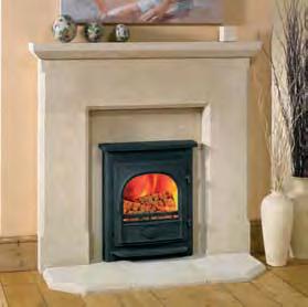 Design Features 1 5mm heavy duty steel body. 2 Easy fit flue connection through stove. 3 High density, thermal brick liner system. 4 Cast iron air-tight door with primary air control lever.