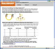 Grounding Configurator & Grounding Cables Shock Protection t Salisbury Grounding Configurator Salisbury s Grounding Configurator makes specifying grounding equipment simple and easy.