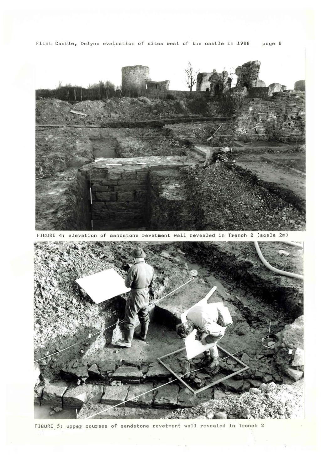 Flint Castle, De lyn: e valuat ion of sites west of the castle in 1988 page 8 FGURE 4: elevation of sandstone