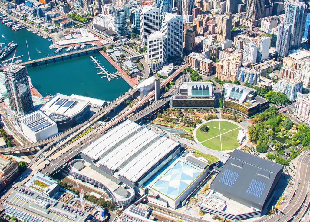Reinvigorated precinct International Convention Centre Sydney (ICC Sydney) has been delivered by the NSW Government in partnership with Darling Harbour Live, comprising Lendlease, HOSTPLUS, First