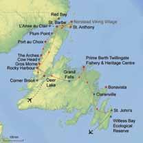 Newfoundland & Labrador Highlights > Welcome evening with local entertainment > Gros Morne National Park: Discovery Centre, Bonne Bay cruise, Tablelands Earth s Mantle guided walk > The Arches