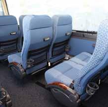 We have a maximum of 44 seats for our Sunshine Express coaches and 42 seats for our North American touring coaches.
