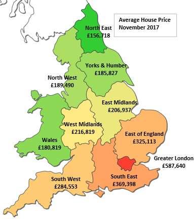 London boroughs, counties and unitary authorities The largest fall in the sale of flats is seen in the East of England, down by -13%, followed by Greater London at -8%.