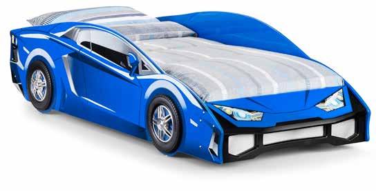 Venom Racer Bed Venom Racer Bed Gloss Blue Lacquered Finish 215 x 101 x 59 cm H