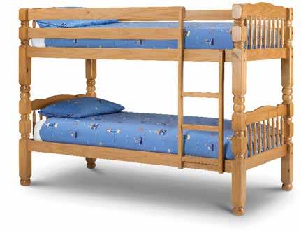 FRNITRE BEDROOM FRNITRE Chunky Bunk Chunky Bunk in Solid Pine 207 x 103 x 151 cm H (90