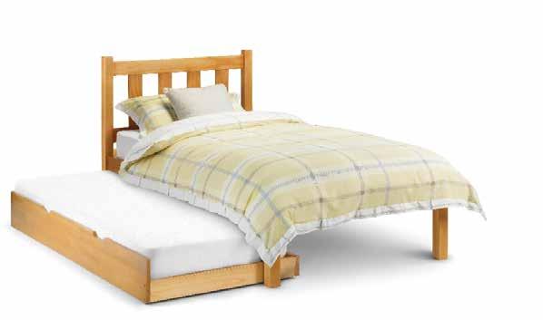 Poppy Poppy Bed in Solid Pine with Wooden Slatted Base (90 x 190 cm or 135 x 190 cm mattress size). Size Price Code 90cm 135cm 76.90 105.