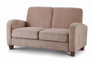Vivo 2 Seater Sofa in Chestnut Faux Leather 147 x 79.