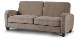 Vivo Sofa Bed in Mink Chenille Fabric 166 x 88 x 88 cm H.