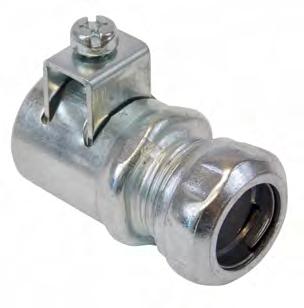 20 AFC Fittings AFC FITTINGS AC/MC CABLE, FLEX Double Bite Saddle Type Compression Couplings Tubular Steel for Flex, AC, MCI Cables to EMT Conduit Applications To connect Flex, AC, & MCI cables to