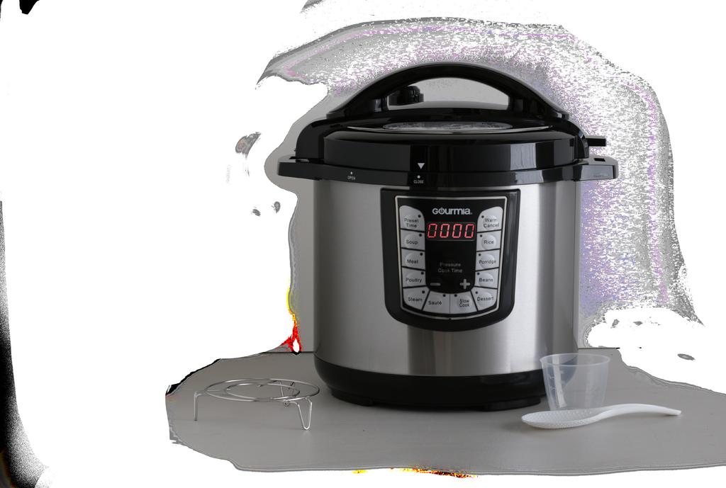 F C. Pressure Cooker Base: The stainless steel Base holds the Inner Pot, houses the pre-programmed Control