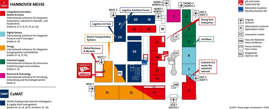 9 HANNOVER MESSE / CeMAT 2018 Exhibition layout