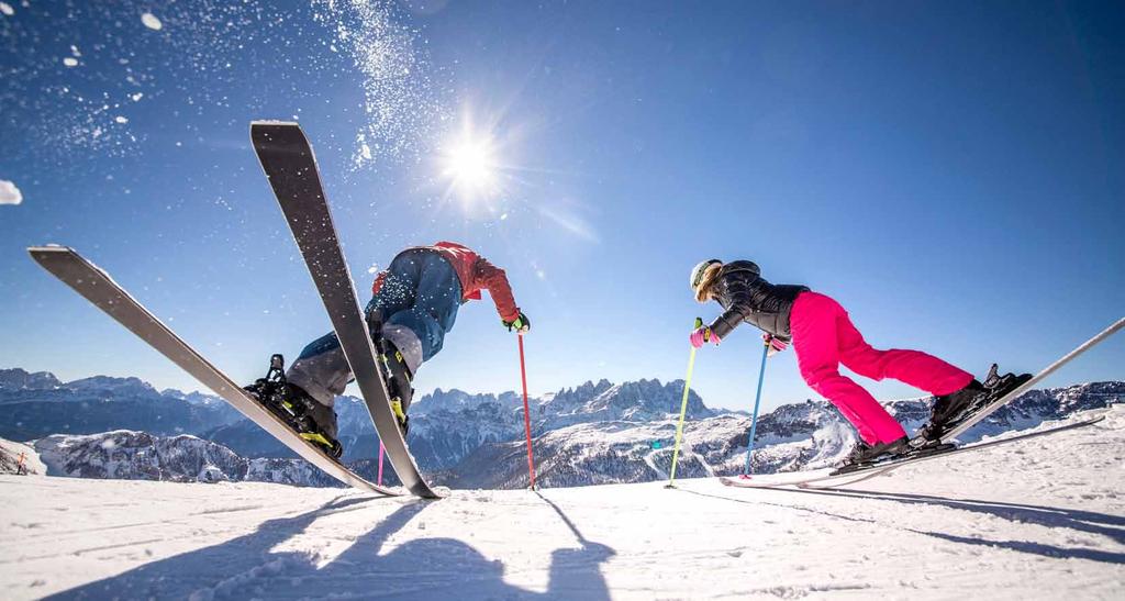 S K I A N D S N O W B O A R D SKIS ON, THEN GO! There s nothing like the excitement of skiing down the slopes of the Dolomiti Superski and Val di Fassa ski areas.