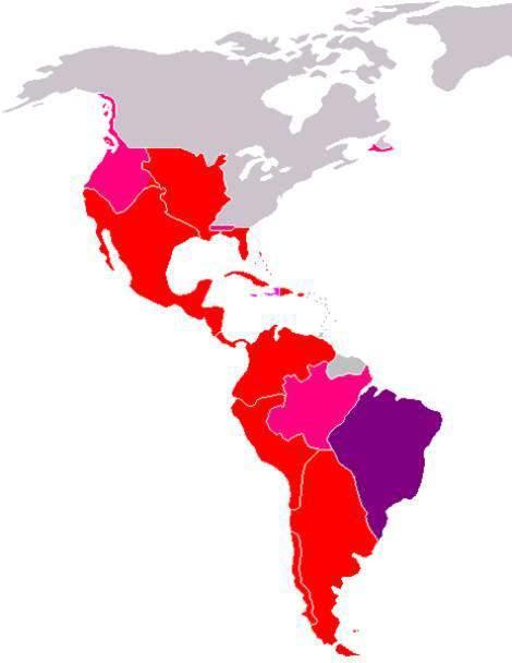 Spain became the leading country to establish New World colonies in the 1500s. This map shows the farthest extent of Spanish colonization in the Americas.
