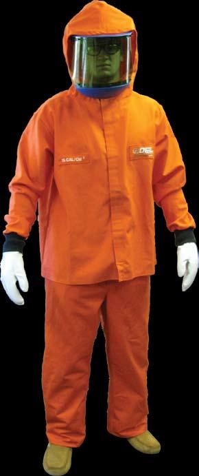 Protection Outerwear OEL s ARC Flash Protection Jackets with Hood and Overpants 8-40 cal/cm2 8 cal/cm2 to 40 cal/cm2 ATPV ratings Made from ARC flash resistant FR Shield, sewn with Nomex thread.