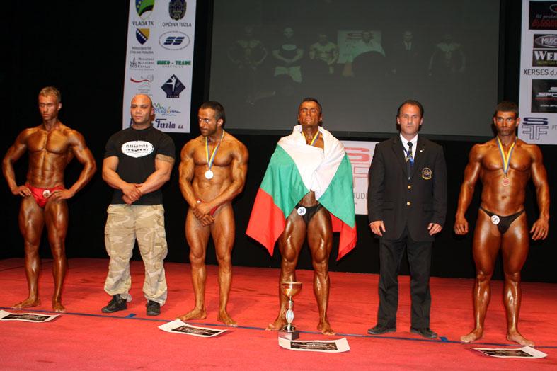 Winners in the MEN'S CLASSIC BODY BUILDING up to 175 cm