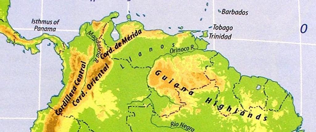 Guiana Highlands Flat Topped Mtns