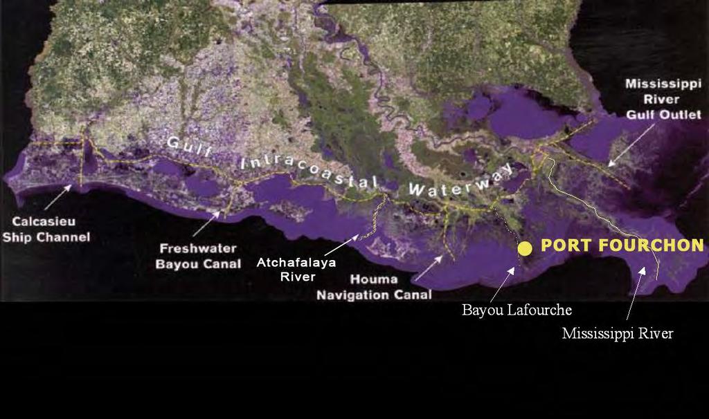Louisiana s Southernmost Port Bayou Lafourche Port Fourchon is Louisiana s southernmost port, providing easy Port