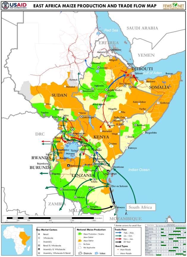Annex 1: Maize Production and Trade Flow Map FEWS NET/FAO/WFP