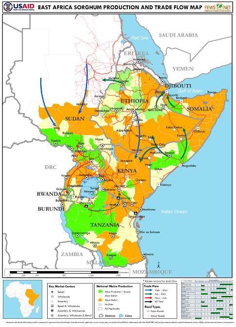 Annex 3 : Sorghum Production and Trade Flow Map FEWS NET/FAO/WFP