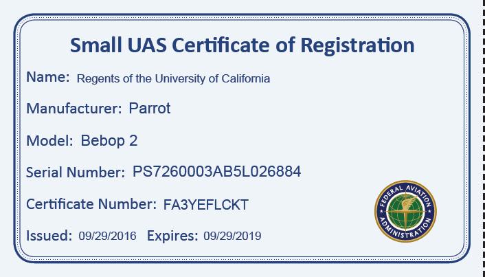 4 Registration of UAS Within the US, all UA must be registered under the regulations specified by 14 CFR 47 or 14 CFR 48, depending on the weight of the aircraft, location of the aircraft s operation