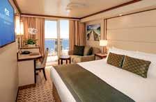 Separate sitting area Welcome glass of champagne Sofa bed BALCONY Enjoy a front-row seat for all the spectacular scenery on your cruise from your