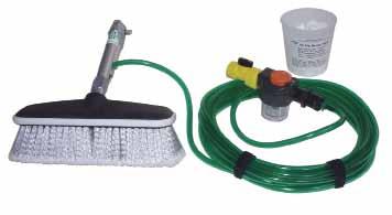 Great for cleaning walls, boats, minivans, etc. Comes complete with 30 hose, brush, scrub tabs and zinc swivel adapter for hose. Attaches easily to all Unger extension poles (not included, see below).