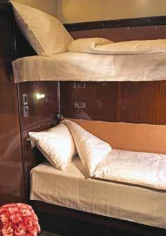 During dinner each evening the cabin is converted into two comfortable beds by your attendant who is also on hand
