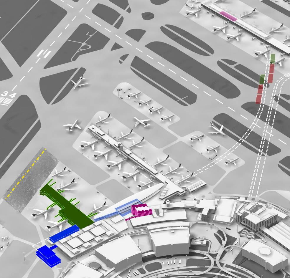 Infrastructural Facilities for Zurich 2010 Refurbishment of apron Two-lane taxiway Transfer securitycheckpoints Pier E Pier B Mod.