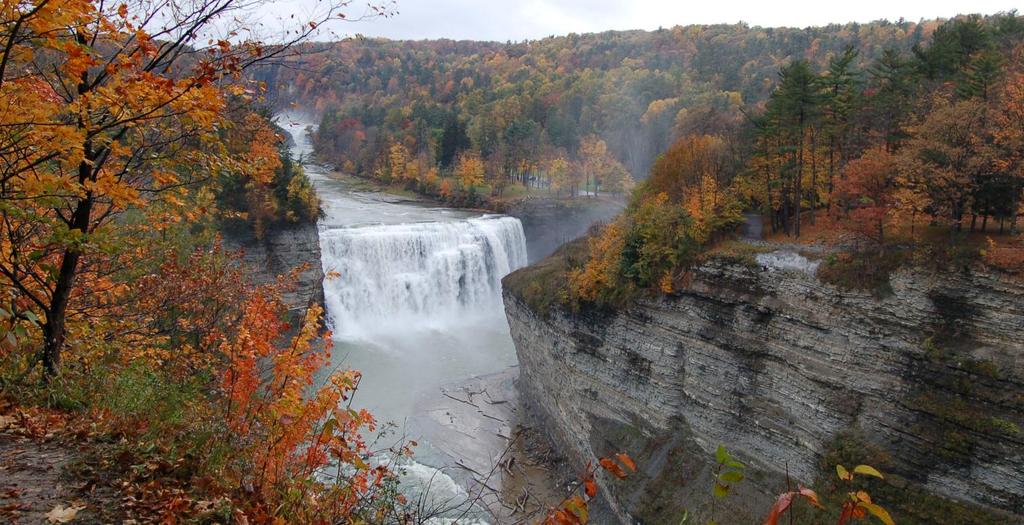 Genesee River in Letchworth State Park, view from Genesee