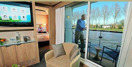 Occupancy (one deck higher than Category B) Finally, we offer the Veranda Suite Stateroom (Category AA) Suite size: 275 sq. ft.