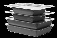 Deep Dish Stacking Pans Available in diameters from 6 to 18 inches Perforated or Solid Bare aluminum,