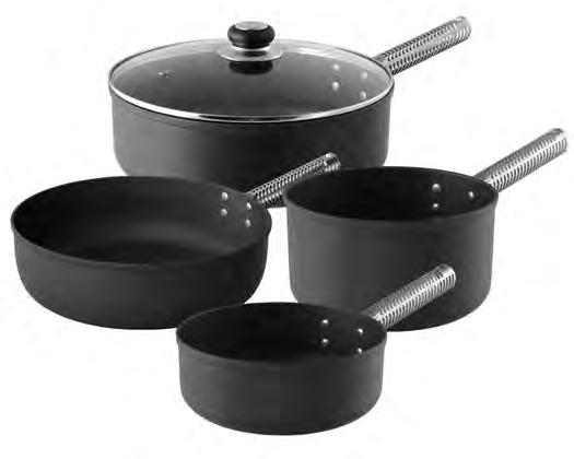 7 Sauce Pans Available in 4 sizes: 2, 3, 4 & 6 Quart