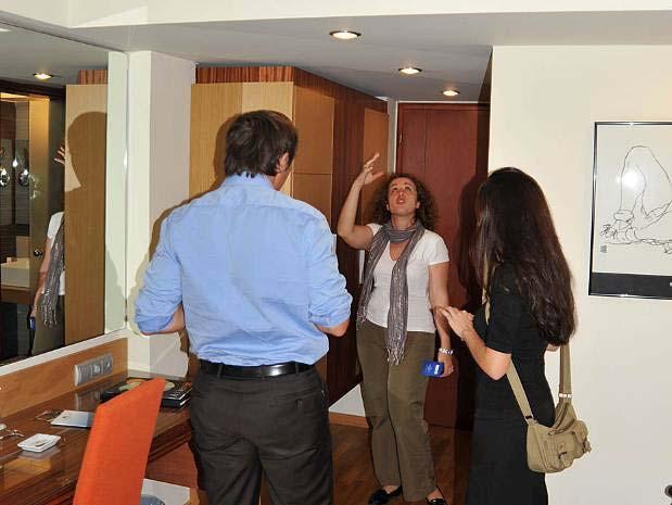 Katerina Amfilochiou and Rainer Stifter during the inspection of 5-star hotel Astoria Capsis Katerina Amfilochiou and Rainer Stifter during the inspection of 5-star hotel Apollonia After the workshop