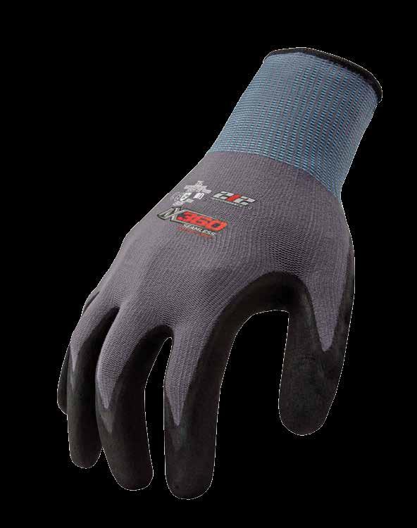 l Breathable 15g poly/spandex chassis l Foam nitrile palm for enhanced grip in wet/dry conditions l Semi-porous palm to channel liquids l Color coded hems to easily identify sizing l Elastic cuff