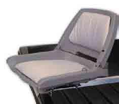 Poles. Sold as a 4-pack. Bench Seat Dense foam padding with folding backrest.