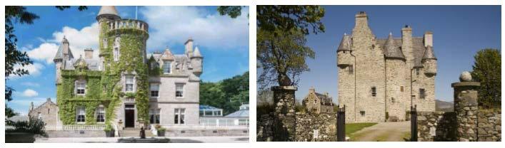 SCOTLAND 8 Day / 7 nights: Stay in a Scottish Castle DAY ITINERARY EXAMPLE HOTEL LOCATION Day 1 Arrival Fernie Castle Fife/Perthshire Day 2 Speyside Whisky Trail Tulloch Castle Inverness area Day 3